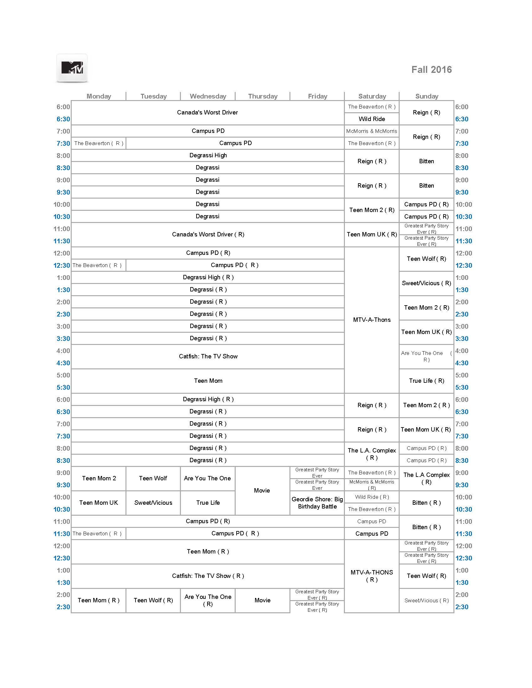 Mtv Guide Mtv Program Guide – Spectrum Channel Lineup & Channel Guide – FQRV